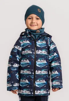 Chlapecká bunda Unuo Dětská zimní bunda Snow tučňáci