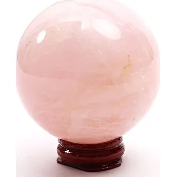 Drahý kámen Magieprirody.cz Růženín koule 64 mm 366 g přírodní kámen + dřevěný podstavec #B146