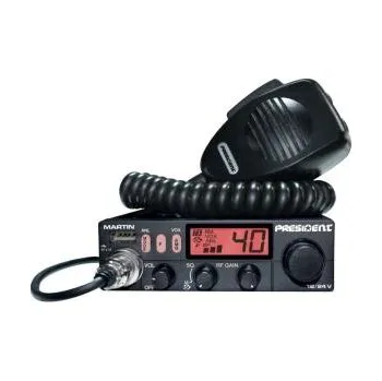 Vysílačka Vysílačka (radiostanice) CB PRESIDENT MARTIN ASC 12/24V, AM/FM 21007