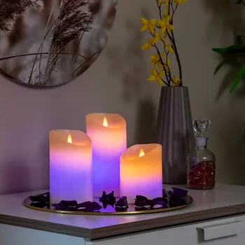 led svíčka InnovaGoods Lendles barevné LED 3 ks