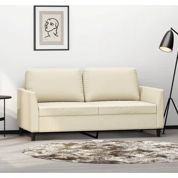 Pohovka vidaXL 2místná pohovka 140 cm umělá kůže [359337] Barva: krémová