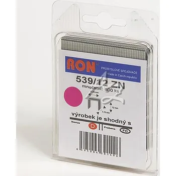 Průmyslová sponka spojovače 539/12 ZN/600ks, blistr, RON