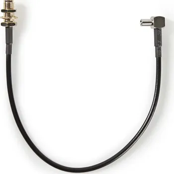 Elektrická zásuvka NEDIS Anténní kabel | SMA zásuvka | TS9 | Pozlacené | 50 Ohm | 1x Stíněný | 0.20 m | Kulatý | PVC | Černá | Box