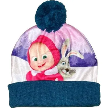 Šátek Dívčí zimní čepice Máša a Medvěd, vel. 52