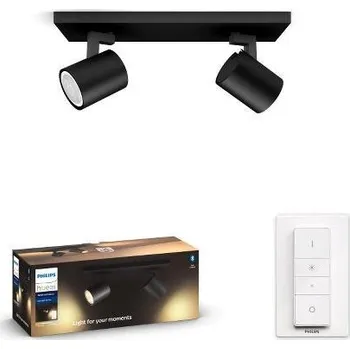 Žárovka svítidlo PHILIPS HUE Runner BT 53092/30/P6 bodové svítidlo LED 2x5,5W GU10 2x350lm 2200-6500K černá