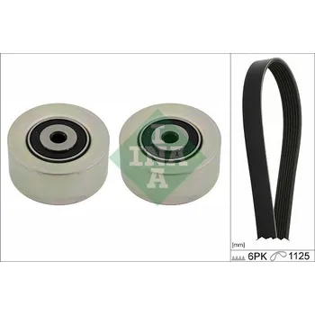 Sada žebrovaných klínových řemenů INA 529 0405 10