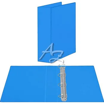 pořadač 4kroužek A4/85mm, PVC, potažený fólií, Modrý