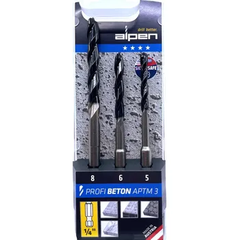 Vrták ALPEN Sada vrtáků do betonu APTM3-3dílná 5/6/8mm