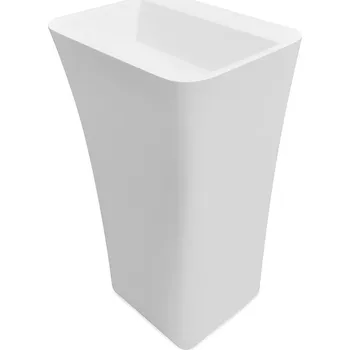 Umyvadlo Besco Volně stojící umyvadlo z litého mramoru Assos S-Line Matt UM VS 52x41x84 cm, bez otvoru pro baterii