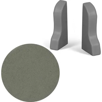 soklová lišta AP35 koncovka L+P k liště TYP 08 ACARA, PVC Cement light grey, 1 pár
