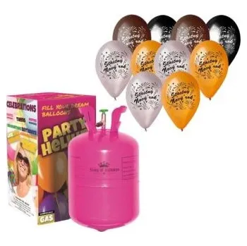 Balónek Helium a sada latex. balónků - mix Štastný Nový Rok - 10 ks - 30 cm - Silvestr