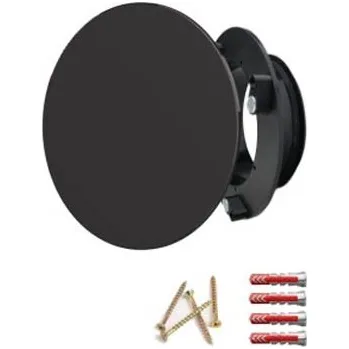 Větrací mřížka Luftuj Vyústka VZT pro rekuperaci LUFTOMET Sky sklo kruh mat černá