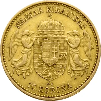 Zlato - Zlatá mince Desetikoruna Františka Josefa I. Uherská ražba 1892 - 3.387 g