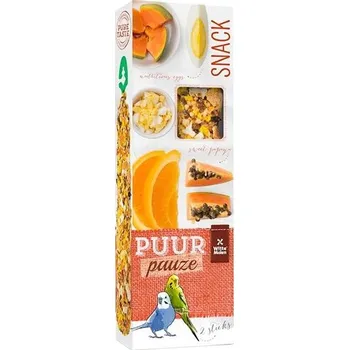 Krmivo pro hlodavce Puur Pauze Snack tyčinka pro andulky papája a pomeranč 60 g (2 ks)