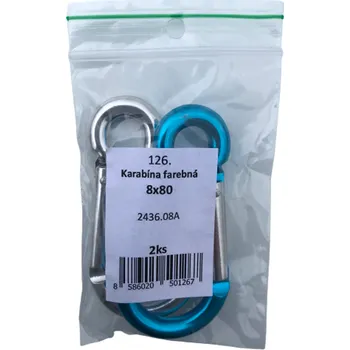 Jištění SVX Karabina hliníková - blistr 124 5x50mm č124