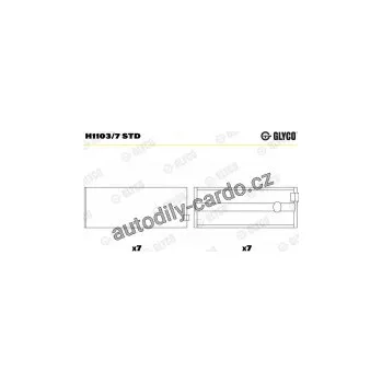 Blok motoru Ložiska klikové hřídele GLYCO H1103/7 STD - sada