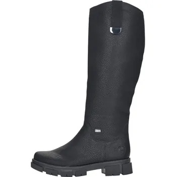 Dámská obuv Dámské NEPROMOKAVÉ kozačky s kožíškem, na podpatku RIEKER Tex Y7190-00 černé dámské velikosti: 38