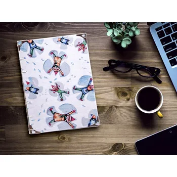 Zápisník KSDart.cz Ručně vázaný zápisník - Skřítkové Zimní