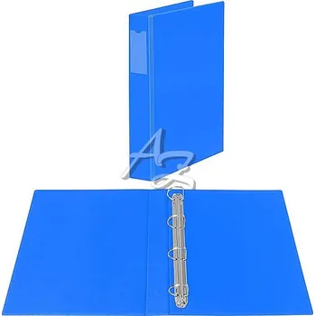 pořadač 4kroužek A4/60mm, PVC, potažený fólií, Modrý