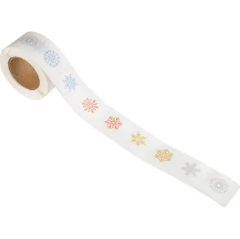 samolepka Samolepky vánoční 500 ks v roli, 8 motivů