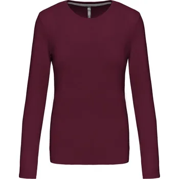 Dámské triko s dlouhým rukávem Kariban K383 Barva: Vínová, Velikost: S