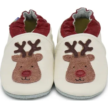 Capáčky CAROZOO Kožené capáčky s koženou podrážkou sob 4-5 let Bílá 28