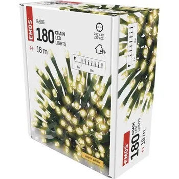 EMOS ZY1704T světelný řetěz 180 LED teplá bílá