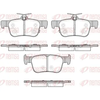 Brzdová destička Sada brzdových destiček, kotoučová brzda REMSA 1551.32