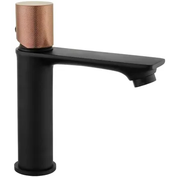 Vodovodní baterie Mexen Royo One vodovodní baterie, černá/růžové zlato - 72201-76 Umyvadlové baterie