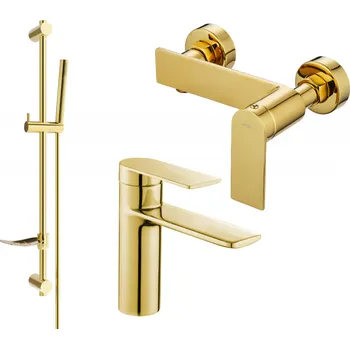 Vodovodní baterie Mexen Zero DF70 sprchová sada, zlatá - 71104DF70-50 Bateriové soupravy