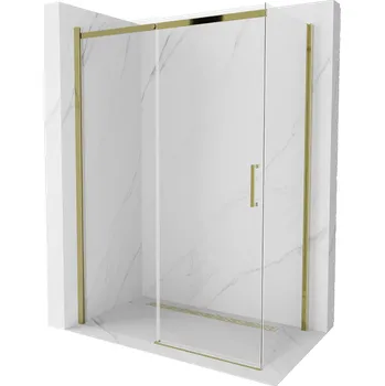 Mexen Omega posuvná sprchová kabina 140 x 80 cm, transparentní, zlatá - 825-140-080-50-00 Sprchové kouty