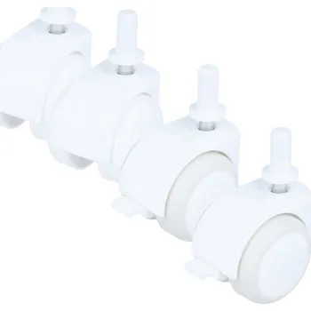 Příslušenství pro dětskou postel a kolébku My sweet baby Kolečka do postýlky - bílá sada 4 ks 2023