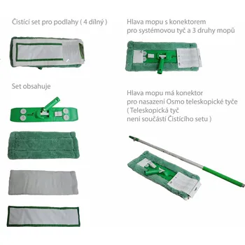 Čistič podlahy OSMO Čistící set pro podlahy Čistící set pro podlahy: Čistící set pro podlahy 4 dílný