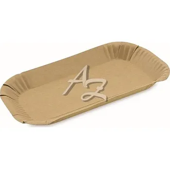 Jednorázové nádobí miska papírová nepromastitelná hranatá 150x230x20mm/100ks Kraft