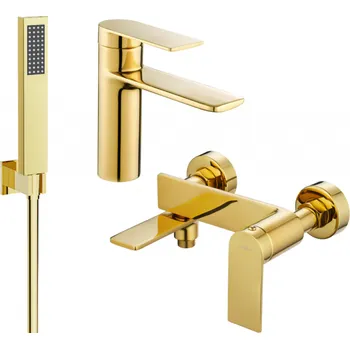 Vodovodní baterie Mexen Zero R02 sada vanová, zlatá - 71103R02-50 Bateriové soupravy