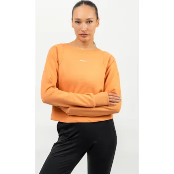 Dámská mikina NEBBIA Crop mikina GYM SPIRIT oranžová XS