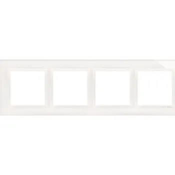 vypínač KONTAKT-SIMON S.A. Rámeček 4 - násobný skleněný - bílý 96x305x10mm
