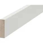 AP35/1 soklová lišta TYP 124 ACARA, MDF + fólie bílá, 40 mm, 12 mm, 2,7 m