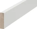 AP35/1 soklová lišta TYP 124 ACARA, MDF + fólie bílá, 40 mm, 12 mm, 2,7 m