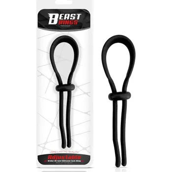 Beast Rings Adjustable Wider Arrest Silicone Cock Ring Black