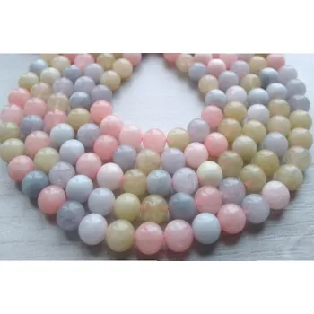 Dětské navlékací korálky Jadeit imitace morganitu 8 mm (návlek 46 - 48 korálků)