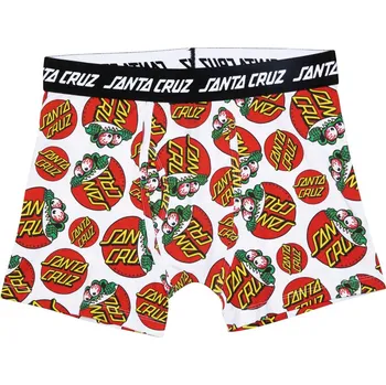 Boxerky santa cruz Pánské trenky beware dot boxer brief white