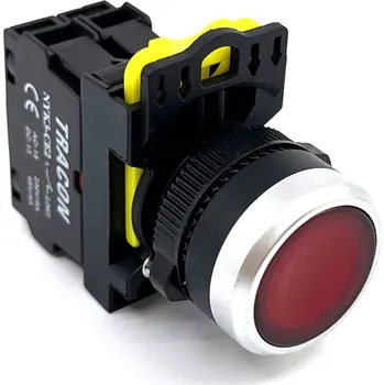 vypínač Tracon electric Tlačítkový spínač podsvícený červený nyk3-lr