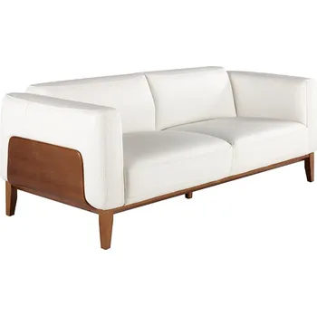 Sedací souprava Luxusní kožená sedačka Vita Naturale z pravé kůže bílá 209cm