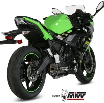 Výfuk pro motocykl MiVV Exhaust Itálie Kawasaki Z 650/Ninja 650 kompletní výfuk Delta race INOX NERO MiVV