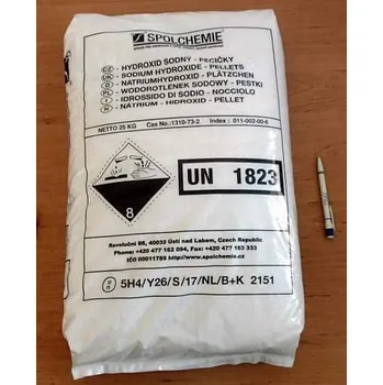 Čistič odpadu Louh / Hydroxid sodný pecičkový 25kg pytel
