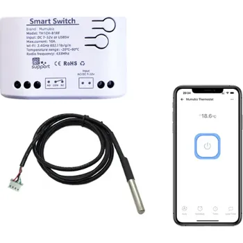 eWeLink wifi spínač 5V/7-32V termostat S čidlem: DS18B20