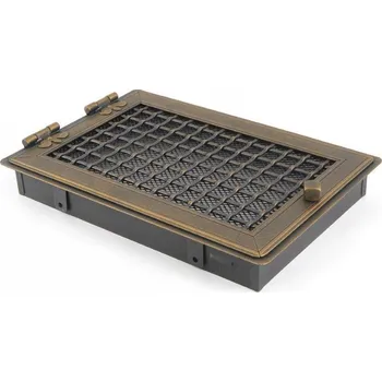 Krbová obestavba Krbová mřížka PREMIUM STYL 21x32 cm, zlatá patina