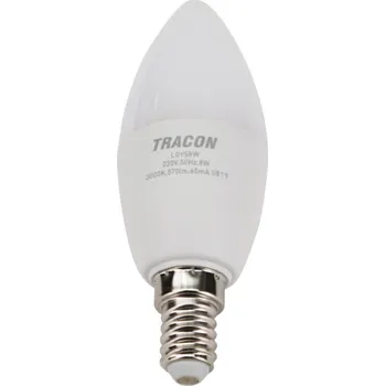 Zářivka Tracon electric LED žárovka svíčka E14 8W - teplá - s chipem LGYS8W