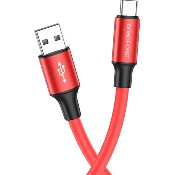 Kabel Borofone BX82 Bountiful - USB na typ C - 3A 1 metr červený